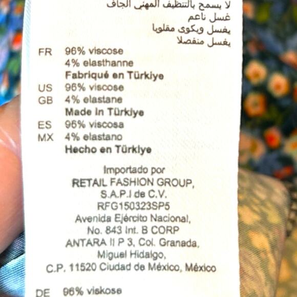 Sandro Pinelle Blue Floral Dress - Size 38 - Picture 12 of 15